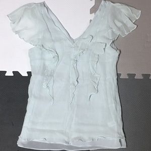 Banana Republic women’s short sleeve silk top